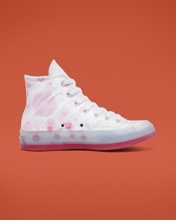 Converse Sakura Chuck 70 Férfi Magasszárú Fehér/Rózsaszín/Rózsaszín | KHBSAGO-HU